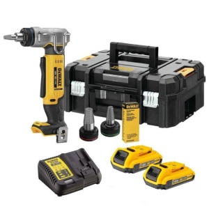 Masina pentru expandat tevi PEX 3/8" - 1" DeWalt DCE400D2, cu 2 acumulatori 20V MAX*/2.0Ah, incarcator, valiza de transport