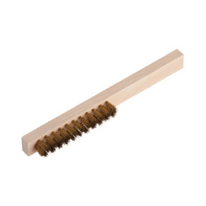 Perie de mana Wolfcraft 2724000, sarma fina din alama, 4 randuri, 220 mm, lungime sarma 15 mm, lungime armatura 110 mm