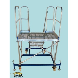 Platforma la 60 0 , mobila, rigidizata, baza otel, structura aluminiu, podina lata, tip PBF