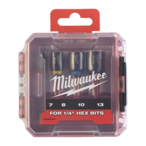 Set 4 chei tubulare Magnetice Milwaukee, 7, 8, 10,13 mm
