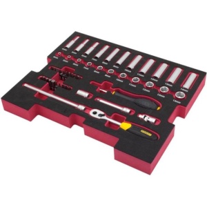 Set 48 piese insurubare Stanley FATMAX FMHT0-74295, antrenoare si accesorii 1/4" in insert pentru cutie TSTAK