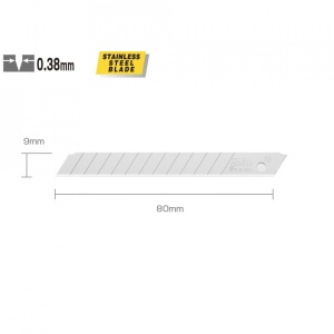Set ASB-10S - lame japoneze de 9 mm din inox, 10 bucati, Olfa
