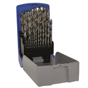 Set burghie DIN 338, rectificate, HSS 1-13 mm x 0,5 mm / 25 piese 25 piese