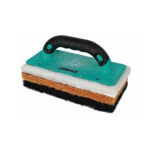 Set Dristi cu Burete / Tampon pentru curatare (1 maner, 3 baze), 250x120mm - BIHUI-CSPK4