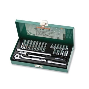 Set tubulare 1/4" lungi si scurte, 23 piese, 5/32",3/16",7/32",1/4",9/32",5/16",11/32",3/8",7/16", 1/2"