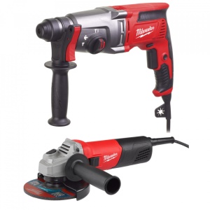 Ciocan rotopercutor 800 W, 2.5 jouli + polizor unghiular 800 W, disc 125 mm