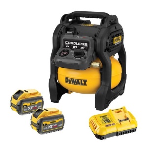 Compresor de aer Dewalt DCC1054T2, dotat cu 2 acumulatori Flexvolt XR Li-Ion 56 V/6 Ah, 9,5 l, 9 bar, 48 l/min.