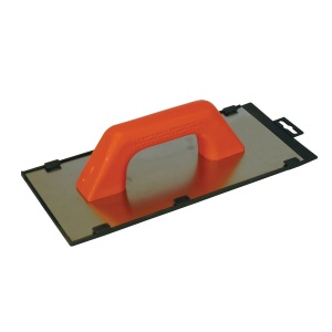 Gletiera INOX model spaniol, cu montura de aluminiu, maner PVC inchis - 300×140