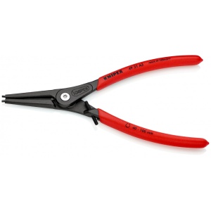 KNIPEX 49 31 A3 clește de precizie pentru inele de siguranță pentru inele exterioare pe axuri cu protecţie la supraîntindere acoperit cu material plastic aderent bonderizat în culoarea gri 225 mm