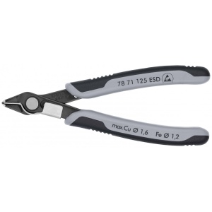 KNIPEX 78 71 125 ESD Electronic Super Knips® ESD cu manşoane multicomponent brunat 125 mm