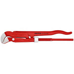 KNIPEX 83 30 005 Clește pentru țevi cu fălci încovoiate vopsit electrostatic în roșu 245 mm
