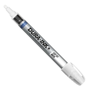 Marker cu cerneală temporara DURA INK + EASY OFF WATER, alb