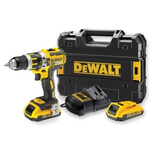 Masina de gaurit si insurubat cu percutie, cu acumulatori Dewalt DCD795D2, 18V/2.0Ah, cuplu maxim 60 Nm, 2 acumulatori, incarcator, valiza de transport