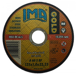 Pachet 200 discuri taiat metal/inox IMA GOLD 125X1.6 mm