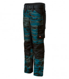 Pantaloni de lucru pentru bărbaţi camouflage petrol