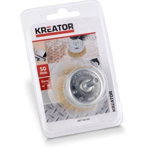 Perie din sarma cuprata Kreator KRT150104, D 50x10x6 mm, tip cupa