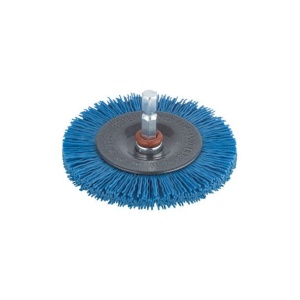 Perie Wolfcraft 2726000, tip disc, nylon albastru, D 75 mm, tija hexagonala 1/4"