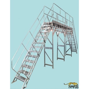 Platforma aluminiu 45 grade dubla podina extinsa - tip PFE45D