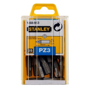 Set 25 biti Stanley 1-68-953, 25 mm, 1/4", PZ3, fixare C6.3