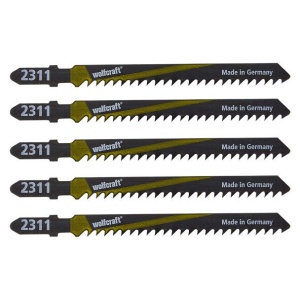 Set 5 panze pentru fierastrau pendular Wolfcraft 2361000, prindere in T, pentru lemn, adancime taiere 50 mm