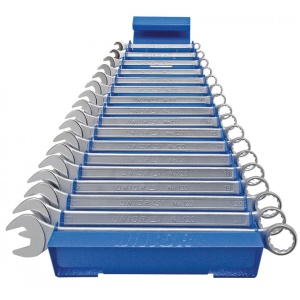 Set de chei combinate lungi cu suport metalic 6 - 22 / 17