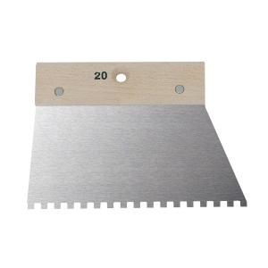 Spatula dintata patrat, maner de lemn - 20 (10)