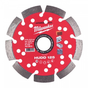 Speedcross HUDD Milwaukee, disc universal pentru materiale dure (Diametru interior disc (mm): 22.23, Tip: HUDD 125, Diametru disc (mm): 125, Înălțime segment (mm): 10)
