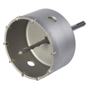 Carota cu burghiu centrare SDS Plus Wolfcraft 5490000, D 105 mm, lungime activa 46 mm