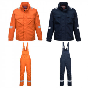 Costum haine de lucru ignifuge 340 gr, jacheta + pantalon cu pieptar