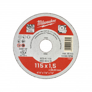 Disc taiat metal/inox Milwaukee - SCS 41 / 115 Seria Contractant