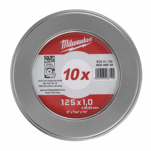 Discuri subțiri PRO+ pentru debitare metal Cut.W Pro+ SCS 41 125 x 1.0 mm MetalBox - 10 buc