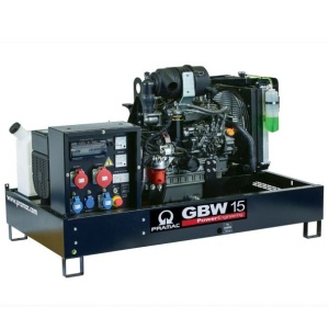 Generator de curent diesel Pramac GBW15Y_M, trifazat, 13.46 kVA, panou manual, fara carcasa insonorizata