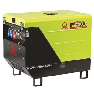 Generator de curent diesel PRAMAC P9000T_AVR_CONN_DPP, trifazat, 10.6 kVA, pornire electrica, carcasa insonorizata