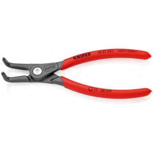 KNIPEX 49 21 A21 clește de precizie pentru inele de siguranță pentru inele exterioare pe axuri acoperit cu material plastic aderent bonderizat în culoarea gri 165 mm