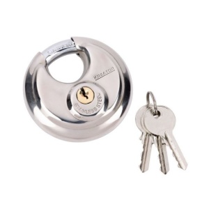 Lacat rotund din otel inoxidabil Kreator KRT557013, cu 3 chei, 70 mm