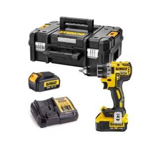 Masina compacta de gaurit si insurubat cu motor fara perii DeWalt DCD791L2T, 18V XR Li-Ion 2x3 Ah in TSTAK