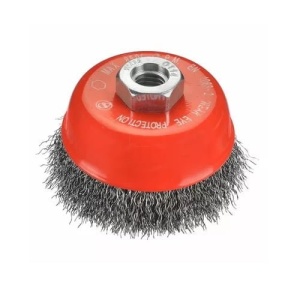 Perie de sarma tip cupa cu diametrul de 60 mm, M14x2, fir 0.3 mm, otel
