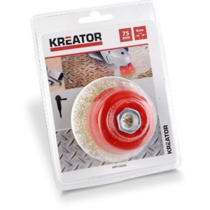 Perie din sarma cuprata Kreator KRT150202, D 75x15 mm, M14, tip cupa