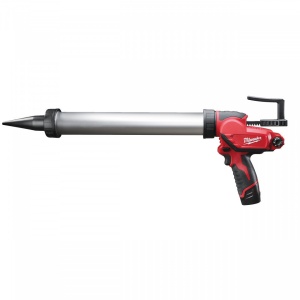 Pistol de silicon Milwaukee M12 PCG/600A-201B, tub 600 ml, livrat cu acumulator, geanta