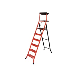 Scari pliabile din otel LESCABO cu platforma, 1 tronson - 6 trepte