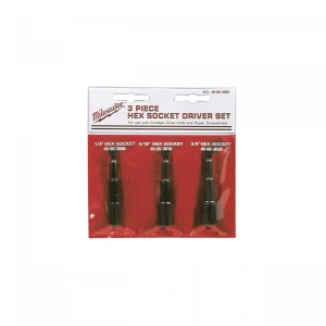 Set 3 chei hexagonale Milwaukee Ø 6 / 8 / 10 mm [ Chei tubulare magnetice ⌀ 6 / 8 / 10 mm ]