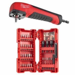 Set biti 33 piese + adaptor la unghi de 90 grade Milwaukee