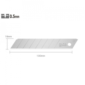 Set LB-10 - lame japoneze de 18 mm, 10 bucati, Olfa