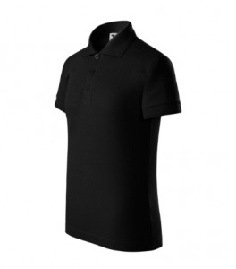 Tricou polo pentru copii negru, 200 g/m²