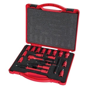 Trusa de chei tubulare izolate 1000 V HAUPA, 1/4", 18 piese