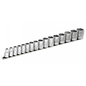 238H6P16 Set de capete chei tubulare 3/8", pe sina 7 - 22 / 16 piese
