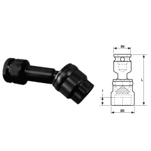Cap cheie tubulara articulat 3/8", varianta lunga 3/4"