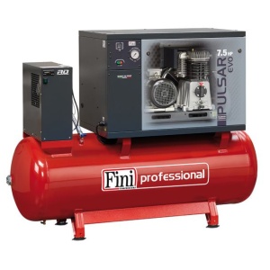 Compresor de aer silentios Fini Pulsar Evo BK119-500-7,5-SD-ES, 500l, 5.5 kW, 10 bar, 840 l/min, cu uscator