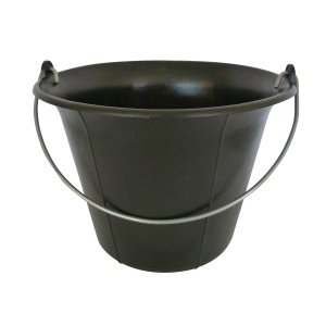 Galeti constructor din PVC negru, cu maner - 11L (6,3)