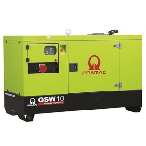 Generator de curent diesel Pramac GSW10Y_S, trifazat, 9.23 kVA, panou automat, carcasa insonorizata